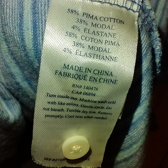 Faherty Striped Short Sleeve Polo Shirt Men's sz XXL. - Picture 5 of 6